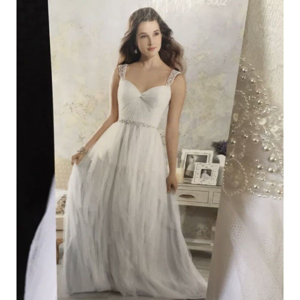 Alfred Angelo Wedding Dress Size 12 Contemporary Fit $1450 Retail Unaltered - Picture 2 of 11